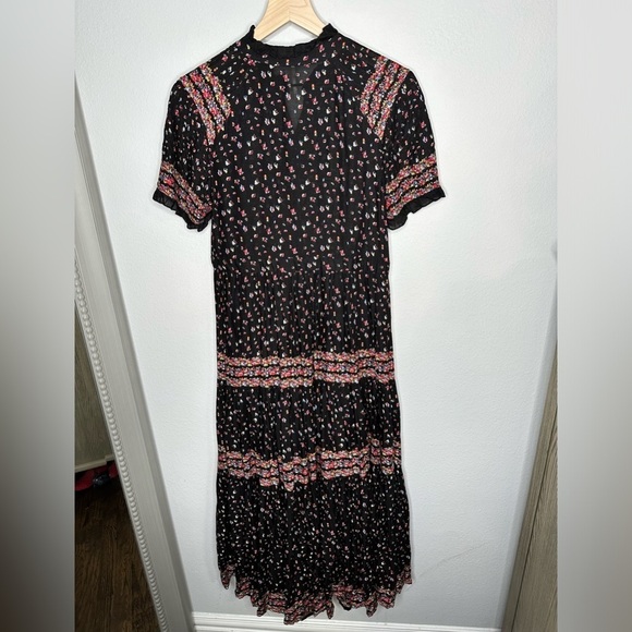 Free People Rare Feeling Boho Maxi Dress Women Button Up Neck OB907121 XS - Picture 8 of 8